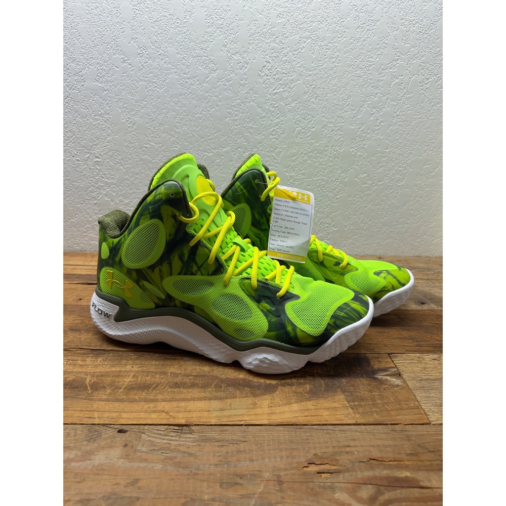 Under Armour Curry Spawn Flotro Hyper Green Bball Shoes 3026640-300 Mens 11.5